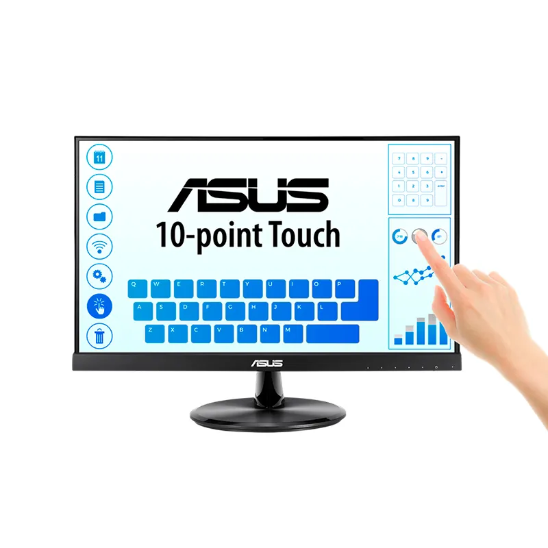 Monitor Plano Multitactil ASUS VT229H, 21.5" FHD IPS (1920x1080), HDMI x1, VGA x1