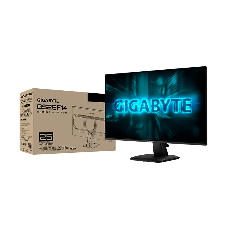 Gigabyte Monitor Gaming Plano GS25F14, 24.5" Edge LED FHD SS IPS (1920x1080), HDMI, DP, Earphone Jack