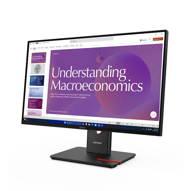 Monitor Lenovo ThinkVision T24D-40, 23.8" 1920x1080 WLED IPS HDMI, DP, RJ-45, Raven Black