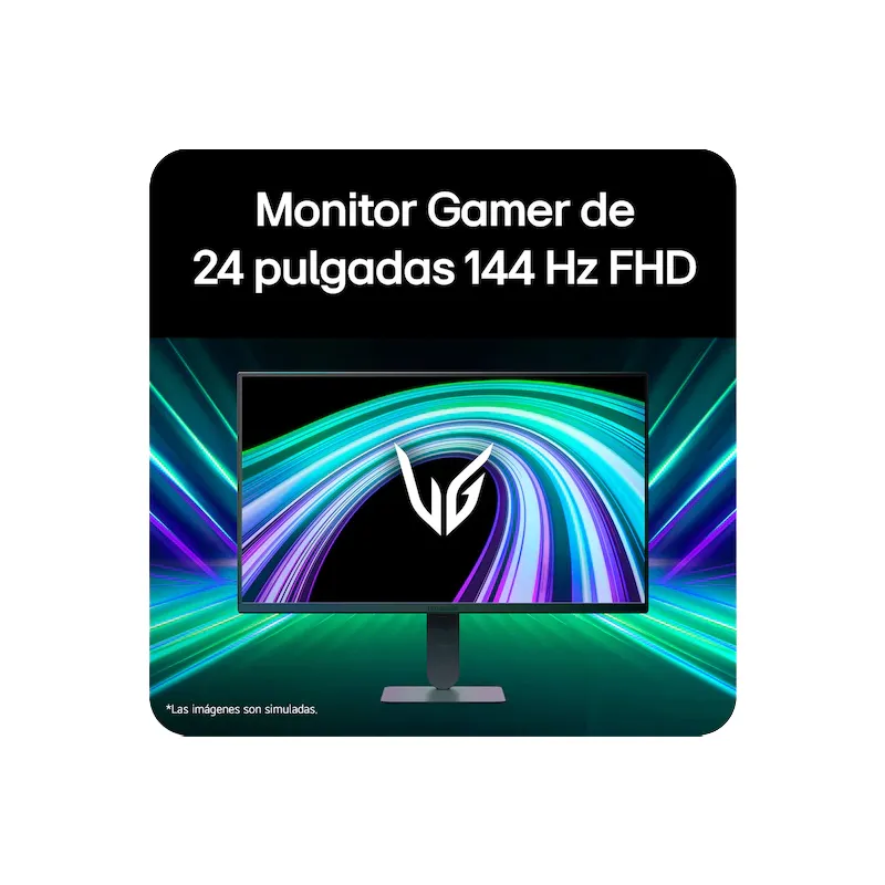 Monitor LG UltraGear G4 24G414B, 24”, FHD, IPS, 144Hz, HDMI, DP, Salida para auriculares (3.5mm)