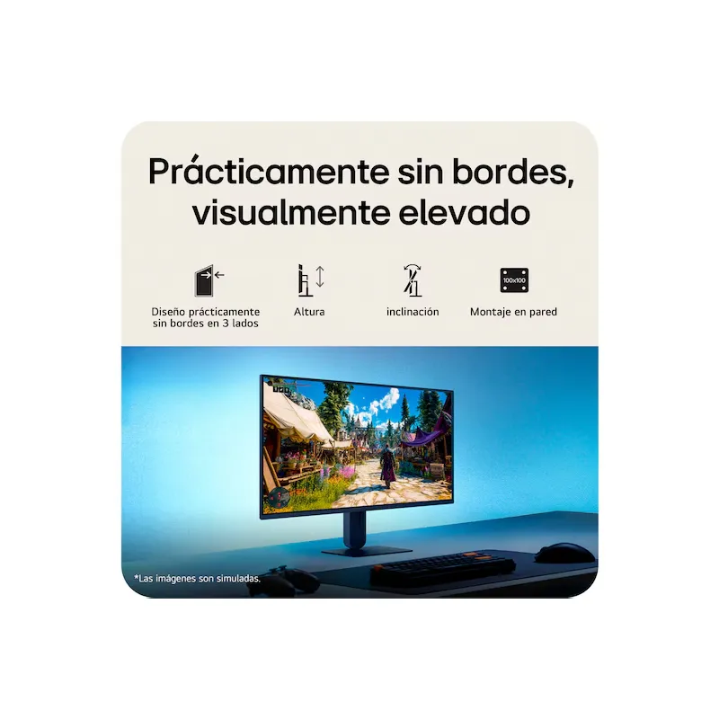 Monitor LG UltraGear G4 24G414B, 24”, FHD, IPS, 144Hz, HDMI, DP, Salida para auriculares (3.5mm)