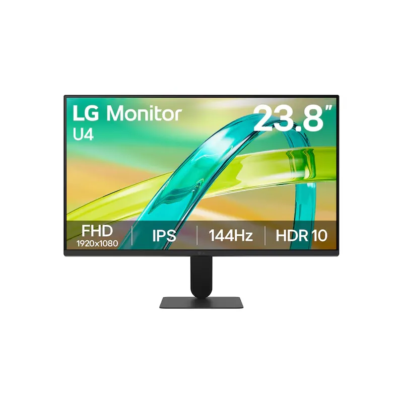 Monitor LG U4 24U411B-B, 23.8", FHD, IPS, 144Hz, HDMI, Earphone-out, (3 polos (Solo sonido))