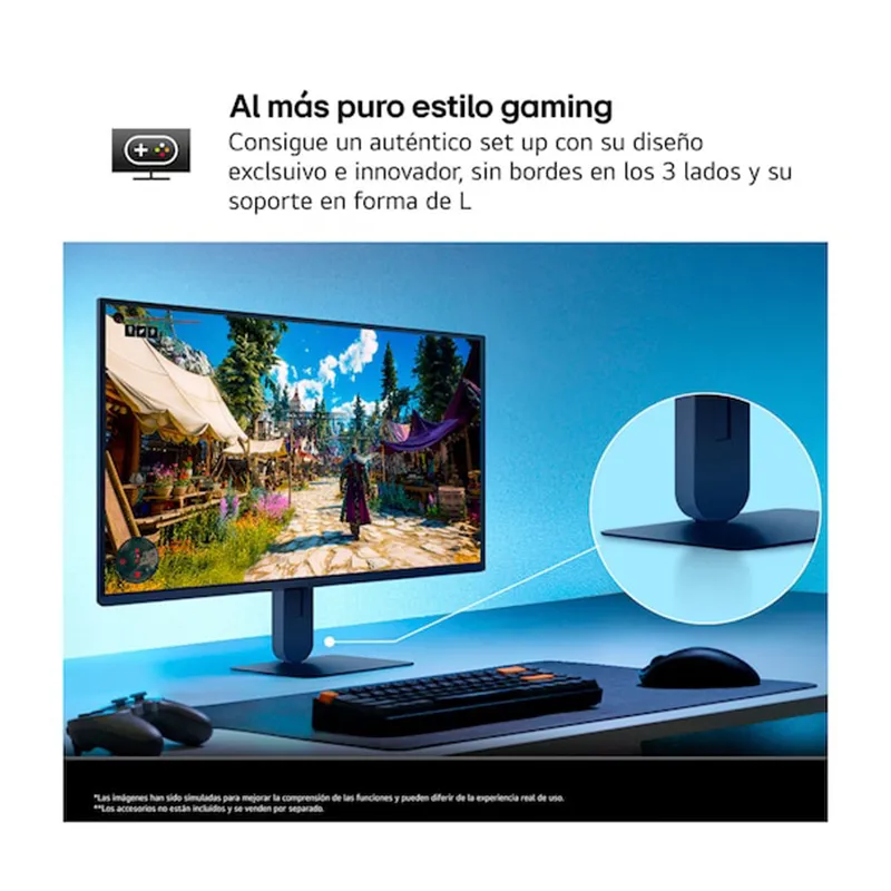 Monitor LG UltraGear G4 27G414B, 27”, FHD, IPS, 144Hz, HDMI, DP, Salida para auriculares