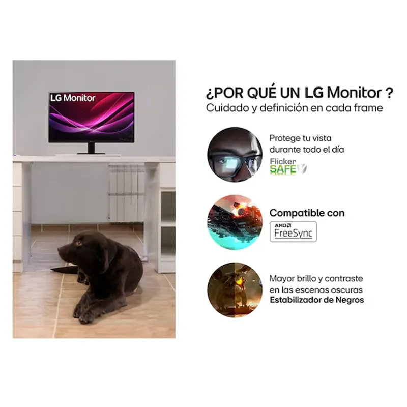 Monitor LG U4 27U411B-B, 27”, FHD, IPS, 144Hz, HDMIx1, Salida_auriculares (3.5mm)