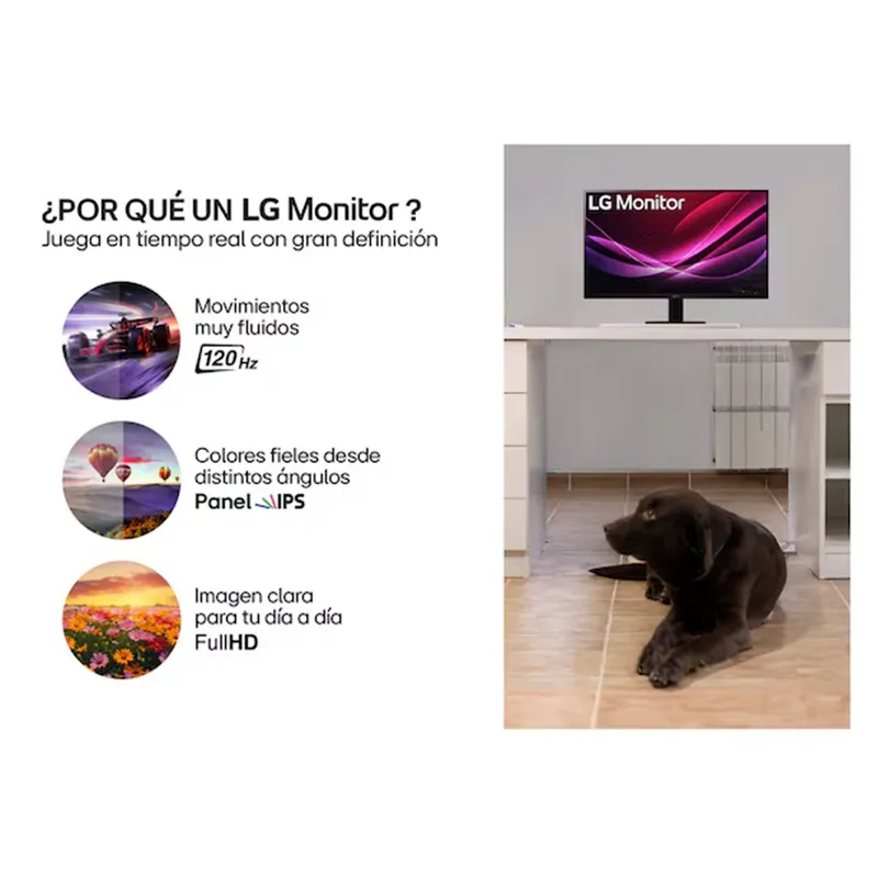 Monitor LG U4 27U411B-B, 27”, FHD, IPS, 144Hz, HDMIx1, Salida_auriculares (3.5mm)