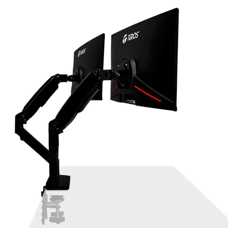 Soporte de escritorio para monitor TEROS TE-7114, 22" a 32", hasta 16KG por brazo