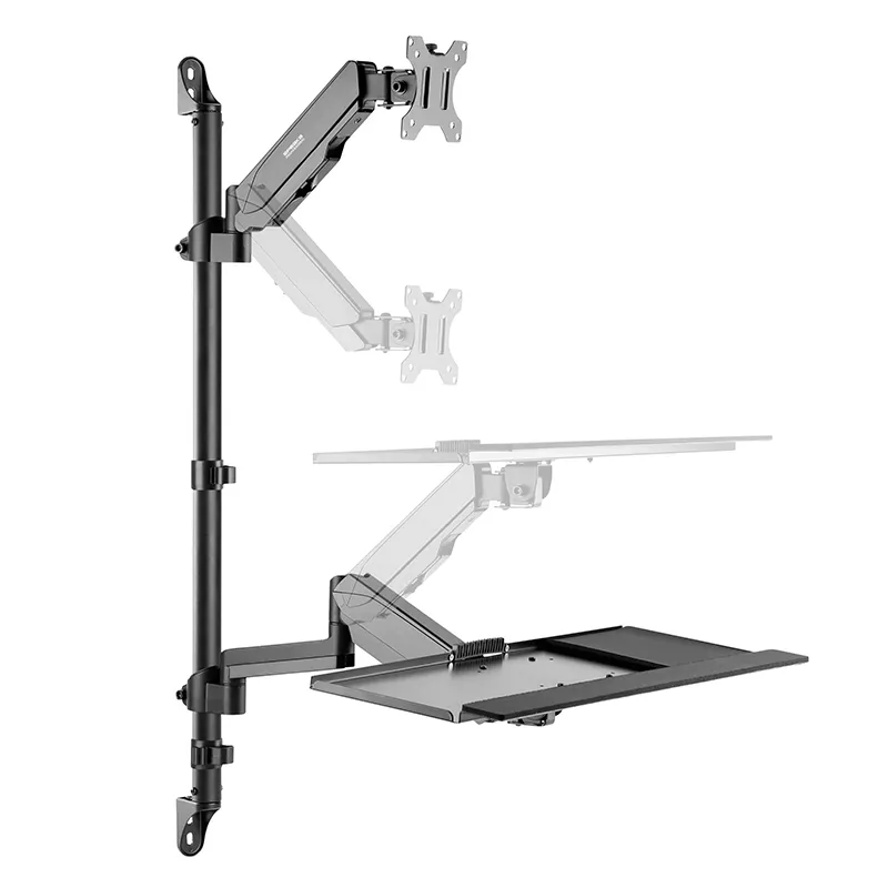Soporte de pared + bandeja para teclado para monitor SpeaKa Professional SP-MM-710