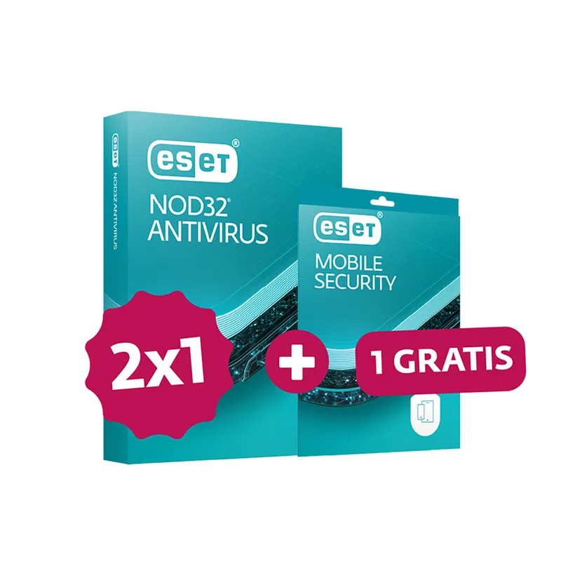 ESET Nod 32 2X1 + 1MBG 2026