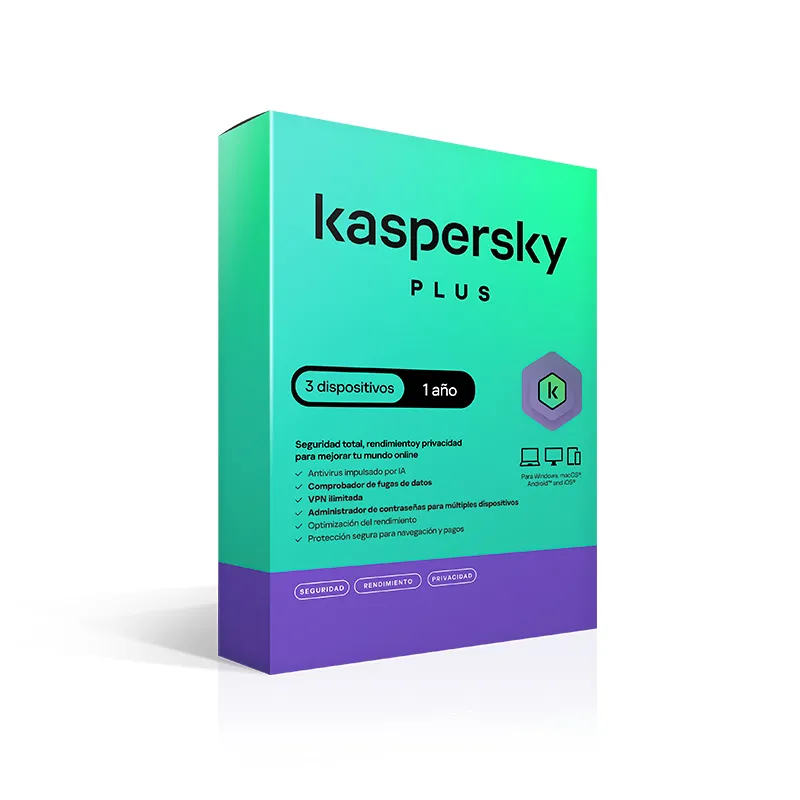 Kaspersky Plus 3 PC 1 año
