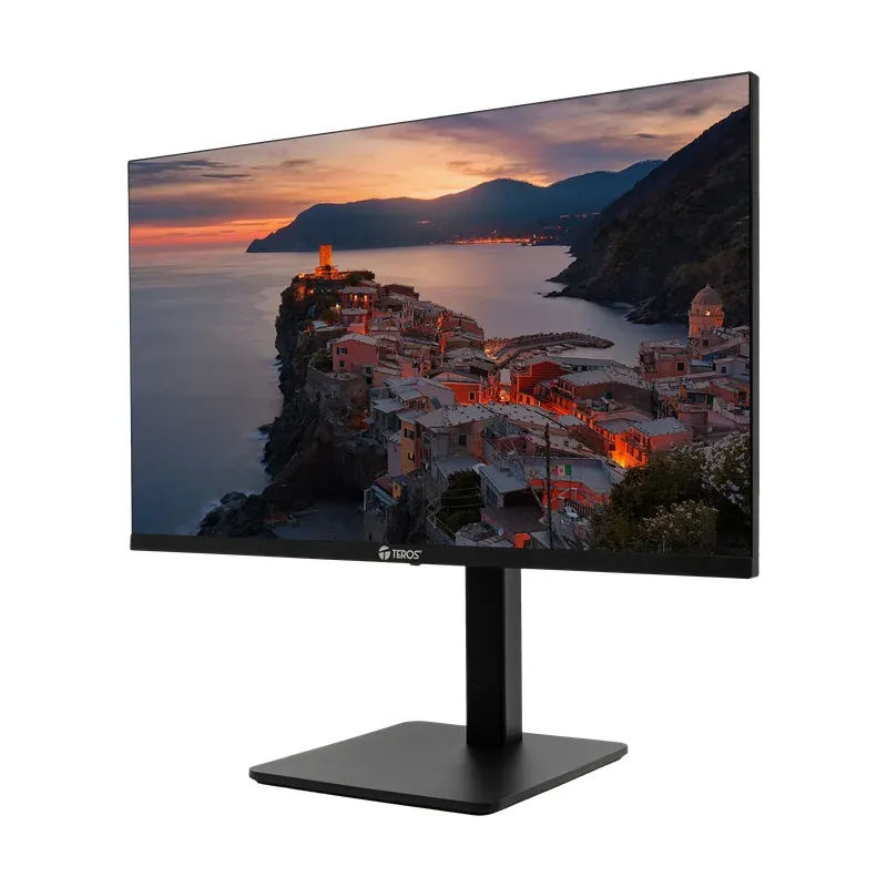Monitor plano TEROS TE-2421CS, 23.8" FHD IPS, 144Hz, 1ms, HDMI, DP, Audio out, Parlantes
