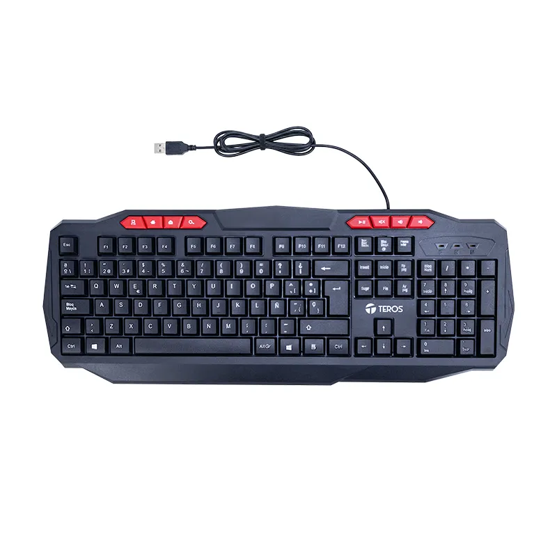 Kit 4 en 1 Teclado + Mouse + Auriculares + Mousepad TEROS TE-5014S