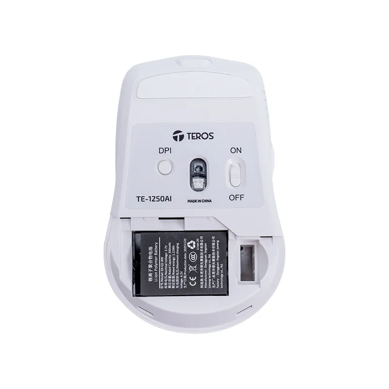 Mouse inalámbrico TEROS TE-1249AI, 3200 DPI, BT, Receptor USB