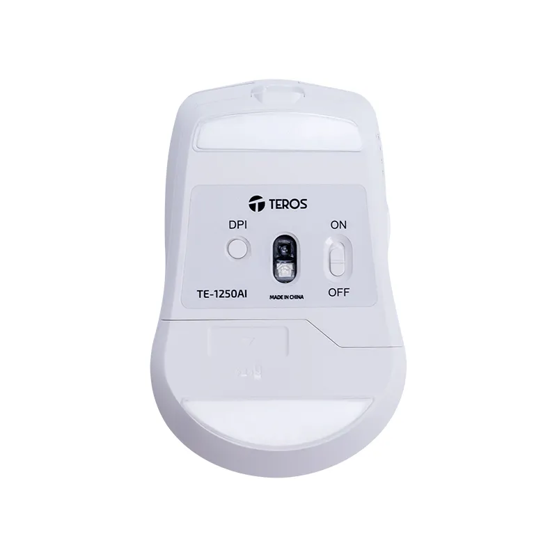Mouse inalámbrico TEROS TE-1249AI, 3200 DPI, BT, Receptor USB