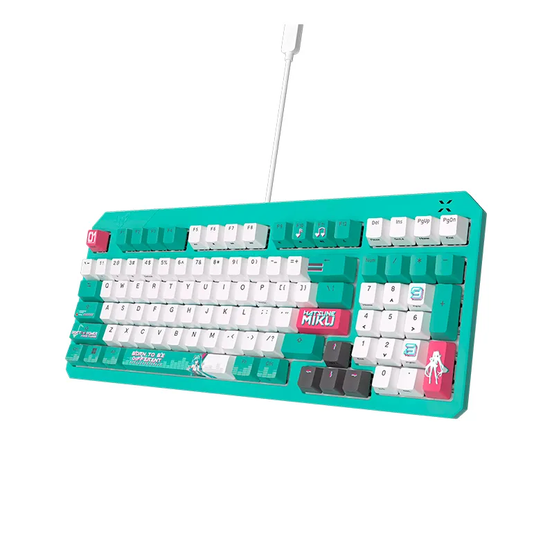 Teclado Asus Tuf Gaming K3 Gen II Hatsune Miku Edition, USB, RGB