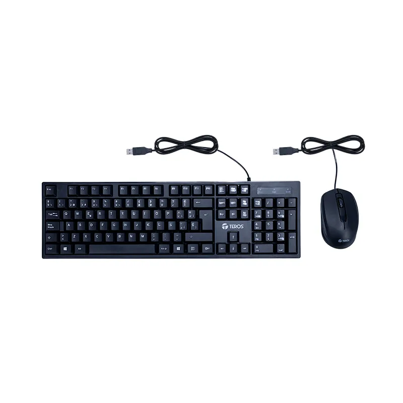 Combo Kit alámbrico teclado y mouse TEROS TE-5015S, USB
