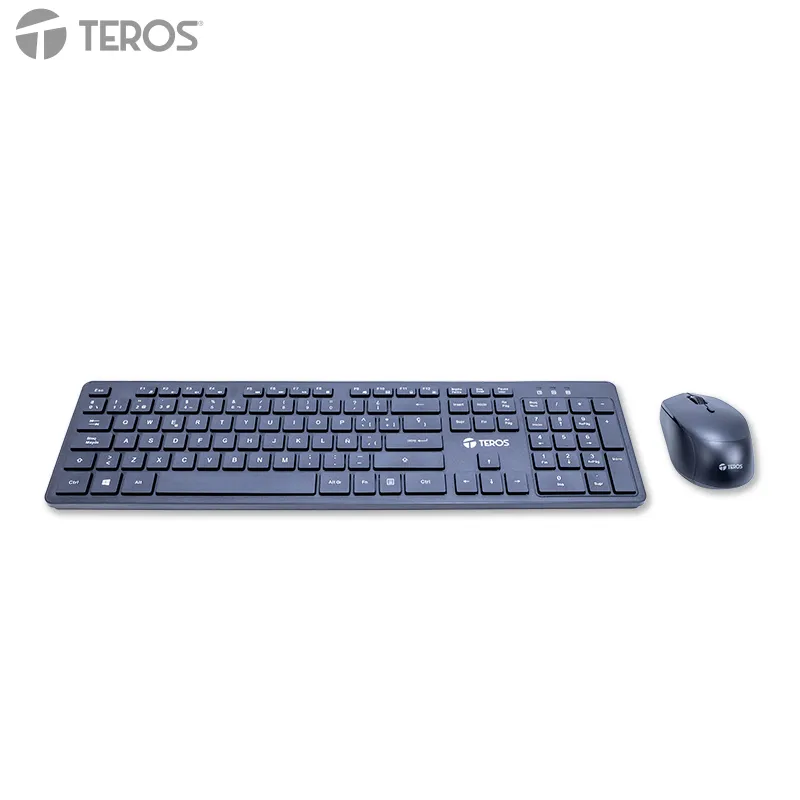 Combo Kit inalámbrico teclado y mouse TEROS TE-5013S, Receptor USB
