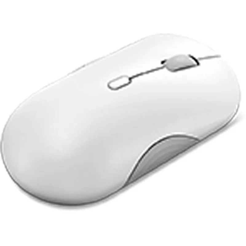 Mouse inalambrico Lenovo 700 Silent, BT, hasta 3 disp, hasta 4000 DPI, Blanco