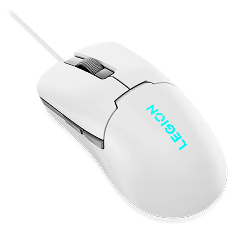 Mouse gamer Lenovo Legion M300s, USB 2.0, Hasta 8000 DPI, 1000Hz, RGB, Glacier White (Blanco)