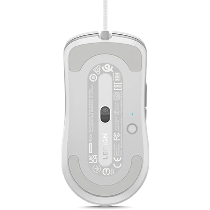 Mouse gamer Lenovo Legion M300s, USB 2.0, Hasta 8000 DPI, 1000Hz, RGB, Glacier White (Blanco)