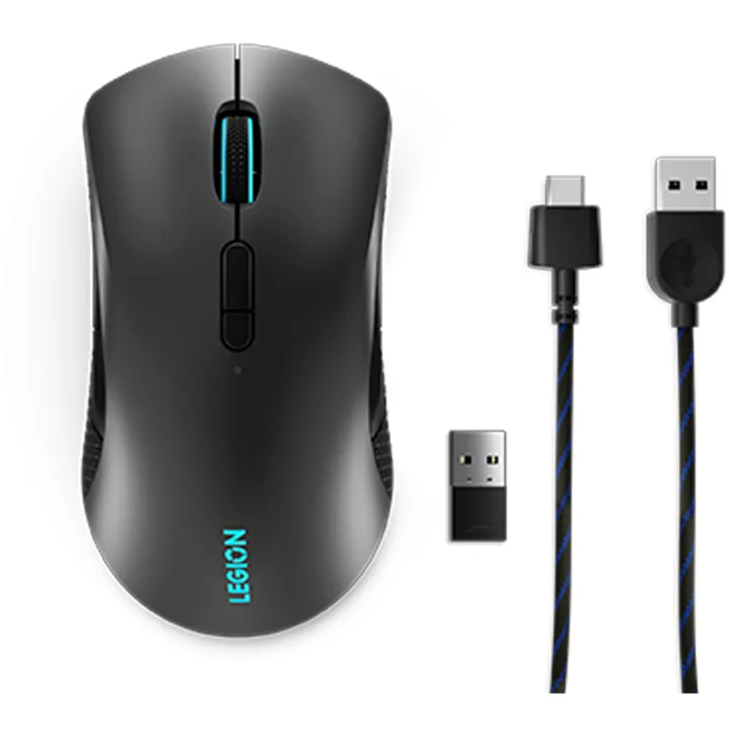 Mouse gamer inalambrico Lenovo M600 Legion, BT, USB 2.0, hasta 16000 DPI, RGB, Negro