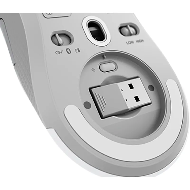 Mouse gamer inalambrico Lenovo M600 Legion, BT, USB 2.0, hasta 16000 DPI, RGB, Gris