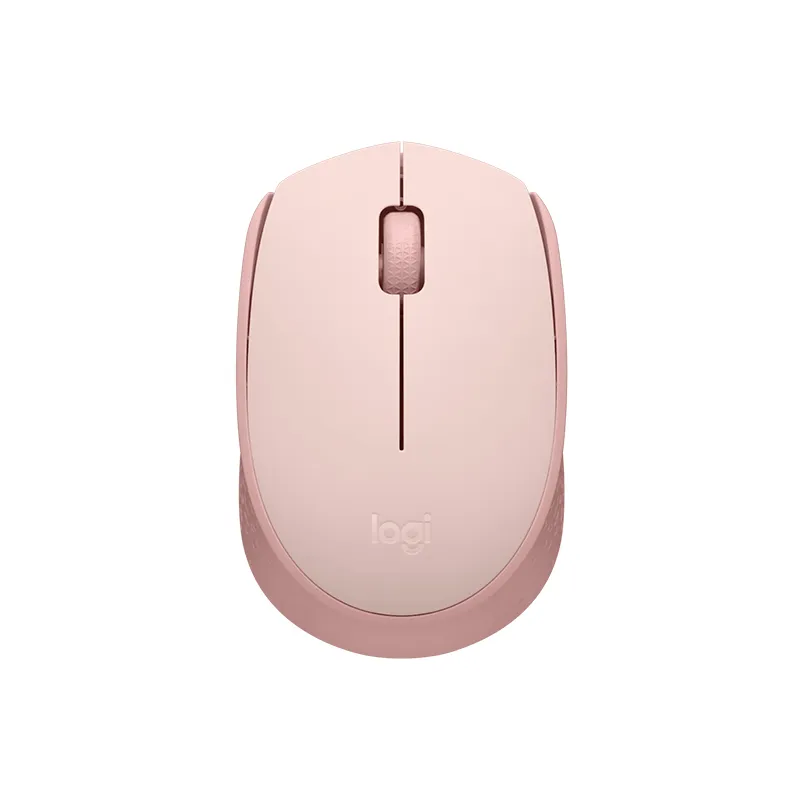 Mouse óptico inalámbrico Logitech M170, ambidiestro, receptor USB, Rosa.