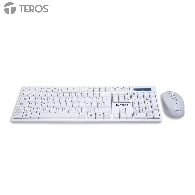 Combo Kit inalámbrico teclado y mouse TEROS TE-5016S, Receptor USB